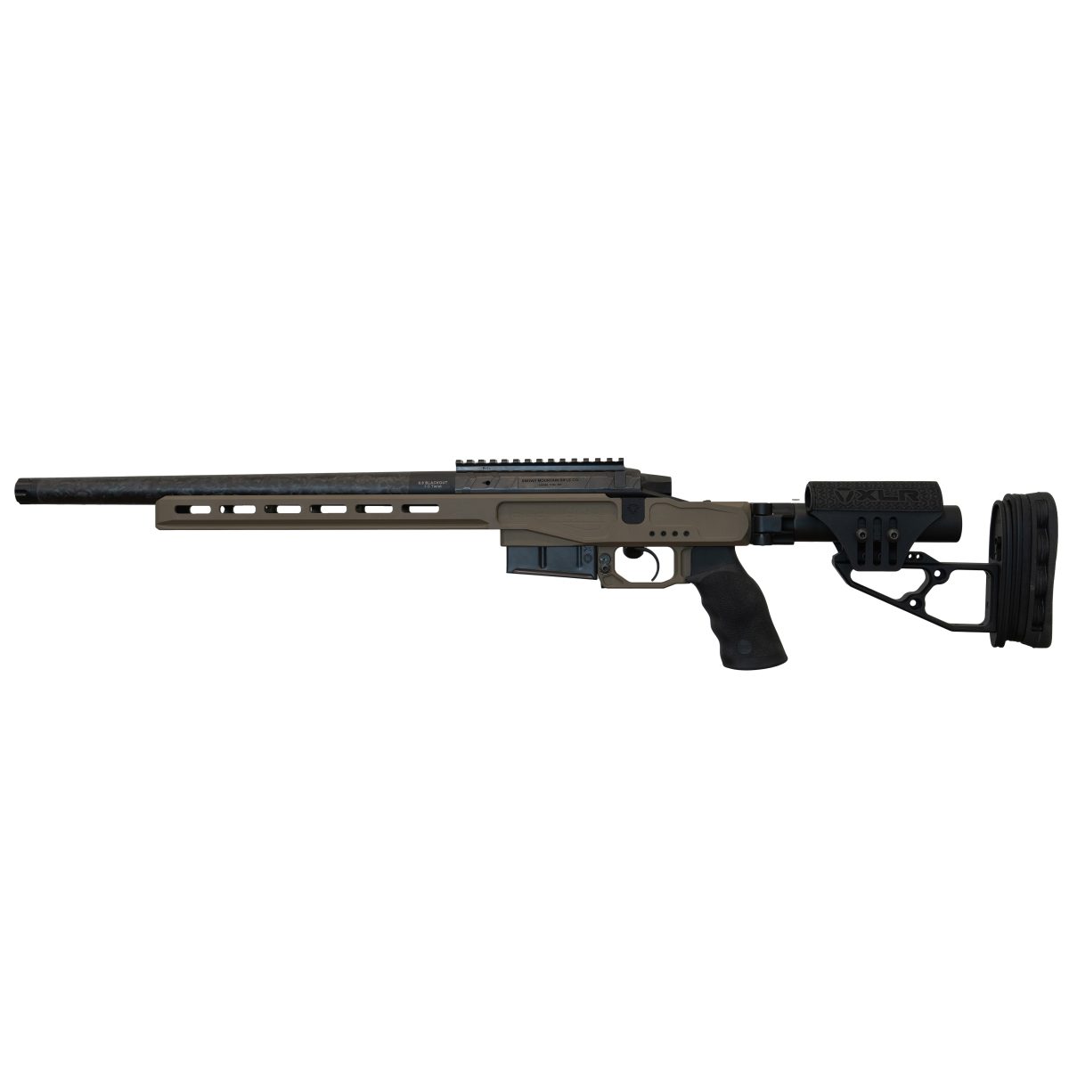 Snowy Mountain Rifle Co. | Custom Long-Range Rifles FDE Wolverine image left side