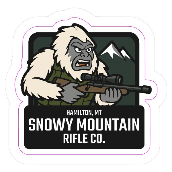 Snowy Mountain Rifle Co. Merchandise: "Bitterroot Yeti" Sticker